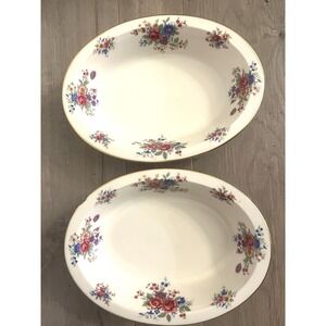 Vintage LENOX AURORA L-347 9.5" Oval Vegetable Bowl Set Of 2